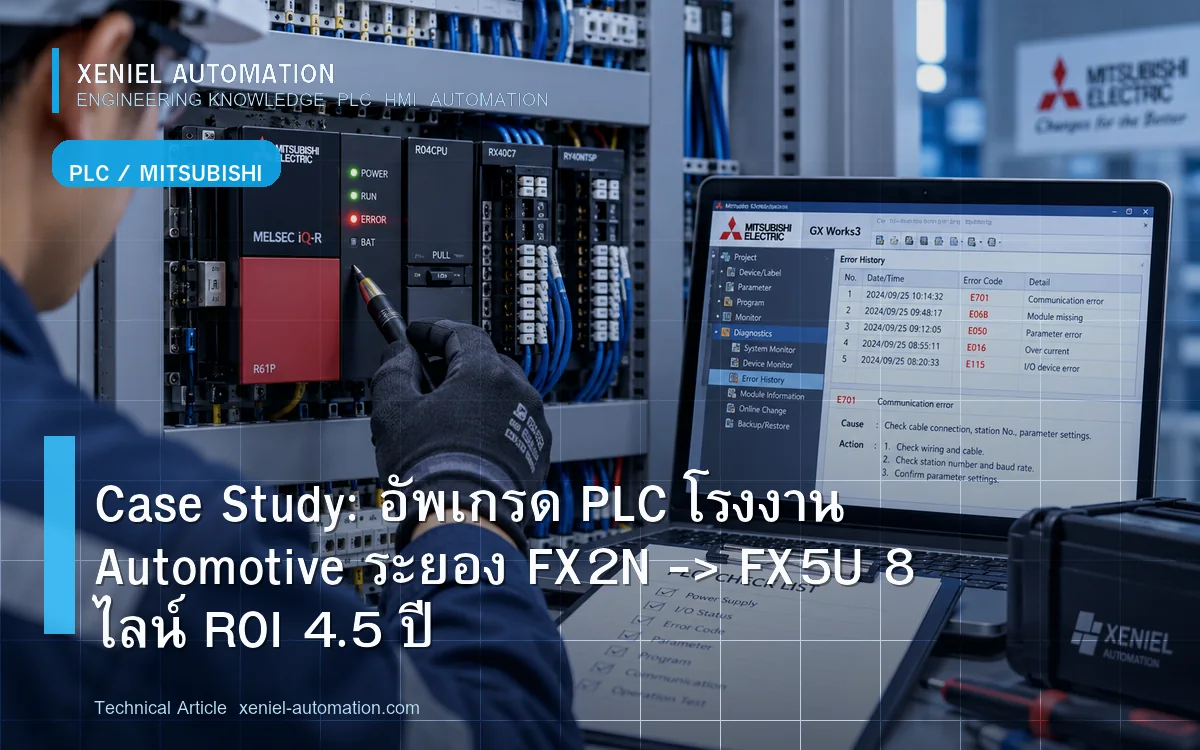 ภาพประกอบ: วางแผนอัปเกรด PLC หลายไลน์ในโรงงานยานยนต์