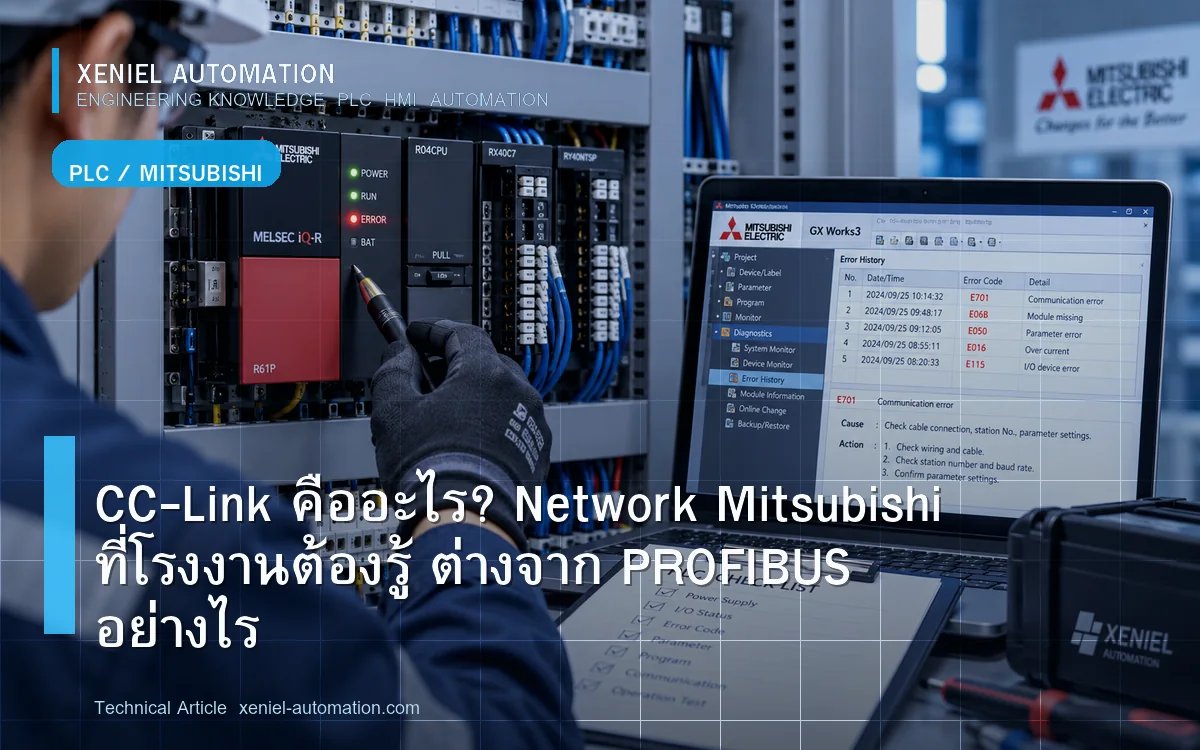 CC-Link คืออะไร? Network Mitsubishi ที่โรงงานต้องรู้ ต่างจาก PROFIBUS อย่างไร